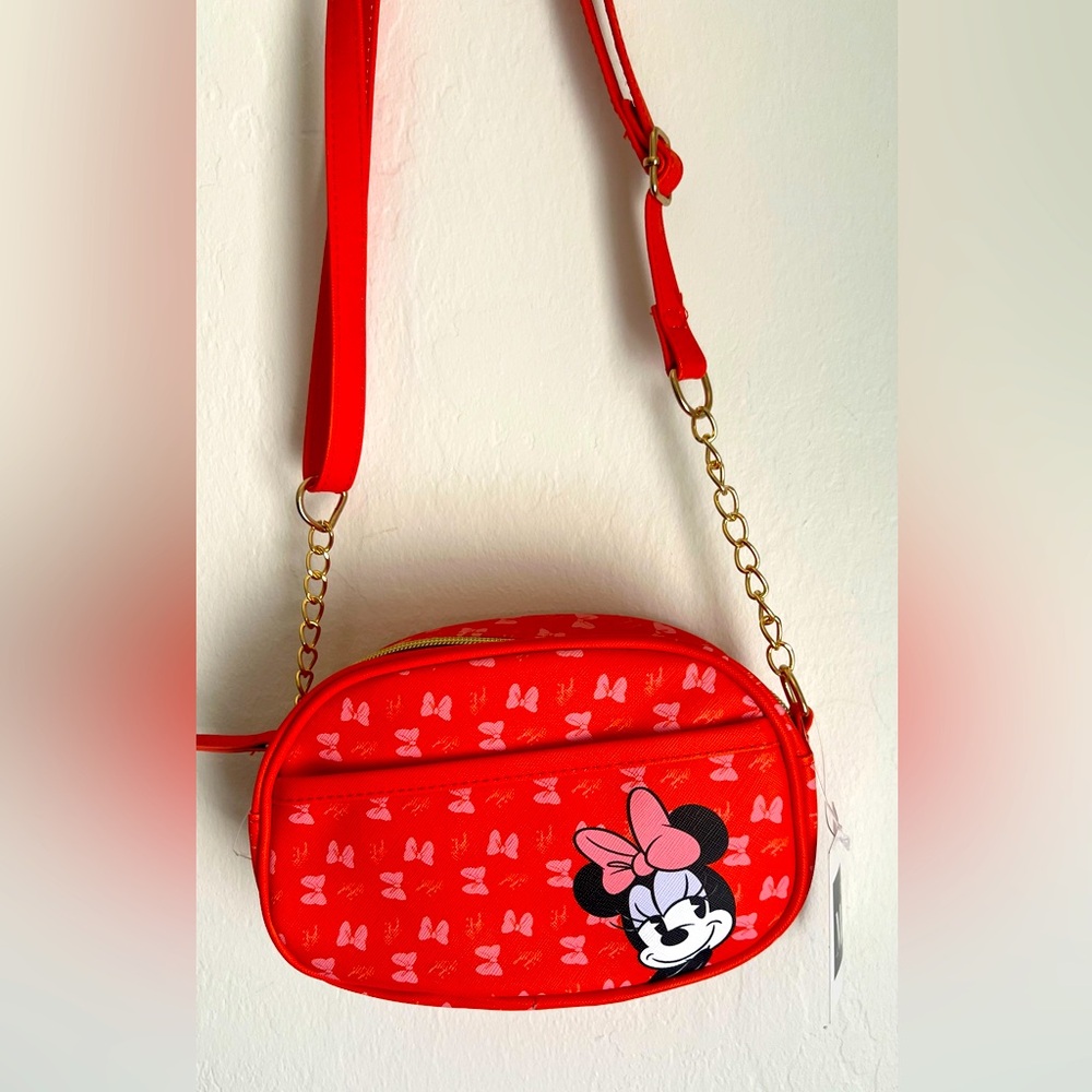 Disney Red Minnie Mouse Quilted Crossbody Bag